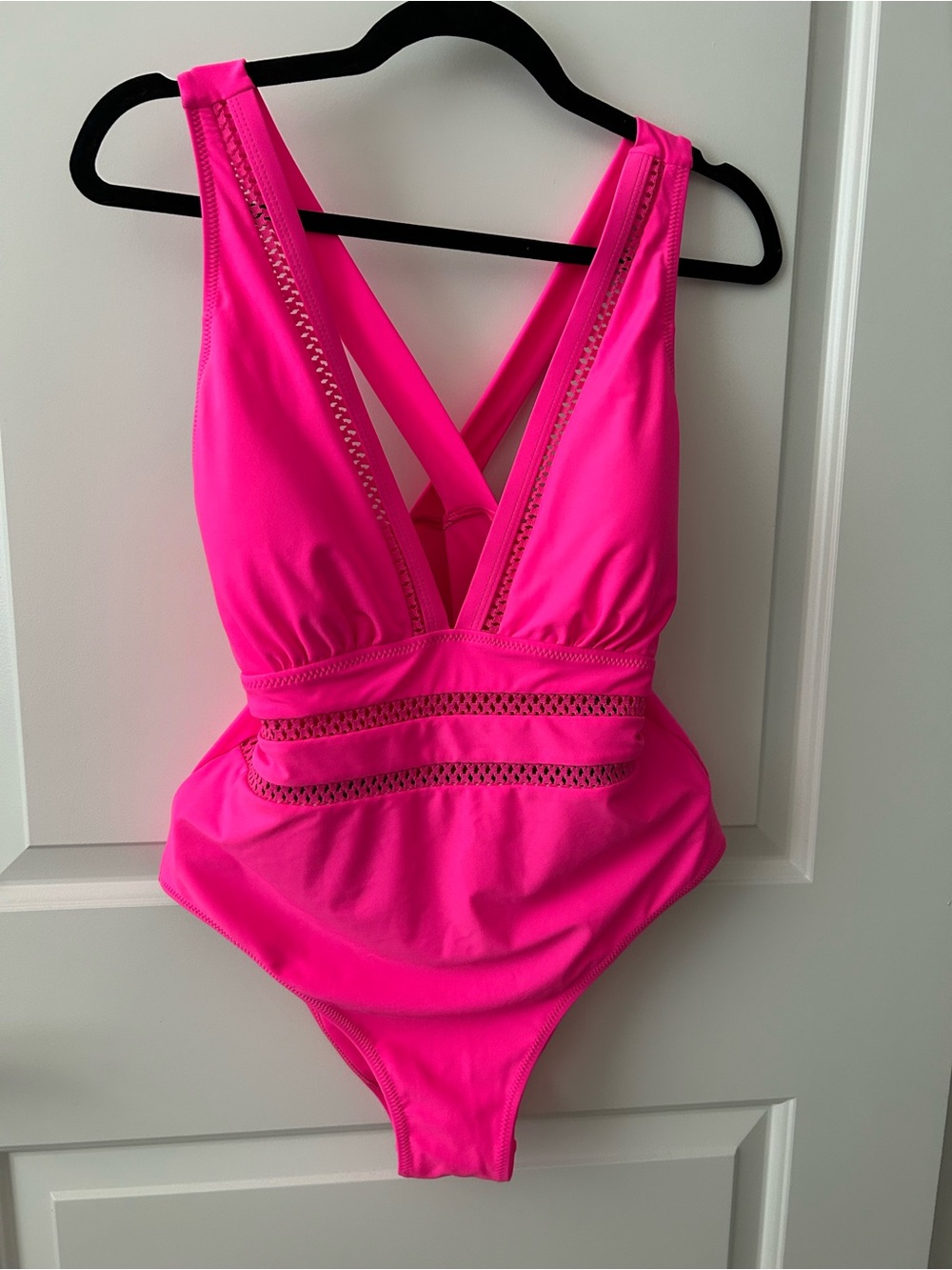 Hot Pink V-Neck One-Piece Swimsuit - Women